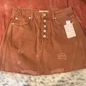 Free People skirt, burnt orange size 28
